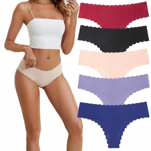 product_image_name-White Label-6 Pieces Of Ladies Seamless Panties Set - Multicolor-3