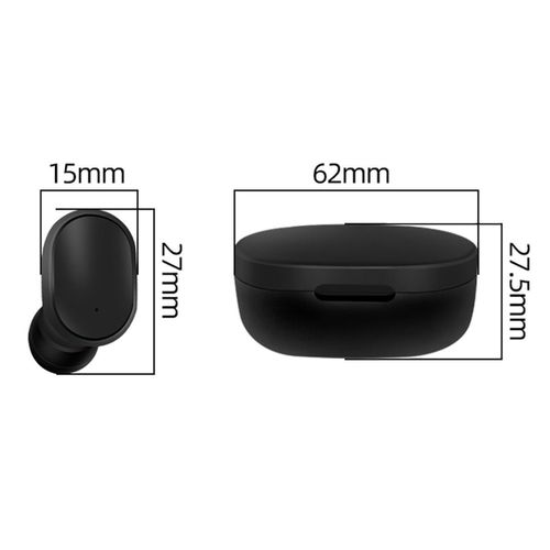 Winwolf TWS Wireless Bluetooth Earphones - IPX4 Waterproof, Touch Control Earbuds with Charging Case (Black)-A6S - image 6