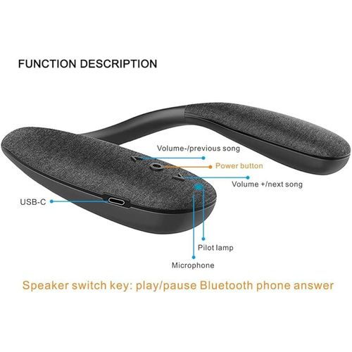 product_image_name-Generic-Bluetooth Wearable Neck Speaker – Hands-Free Surround Sound/Mini Speaker/Music Box-black-5