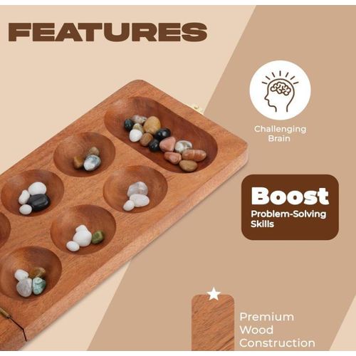 Generic Mancala Board Game, Portable Strategy Game, Mancala Strategy Board Game, Educational Toy - image 4