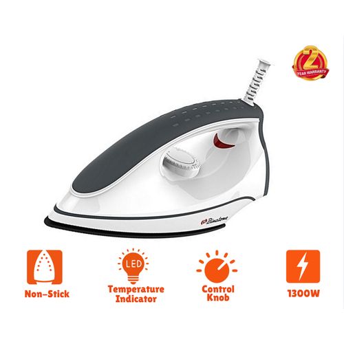 product_image_name-Binatone-DI-108 - 1200 Watt - Dry Iron With Non-Stick Sole Plate- White-1