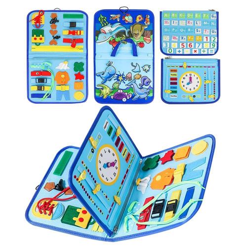 product_image_name-Generic-Children's Felt Busy Board, Montessori Educational Learning Board Toy, Preschool Activity Board-4