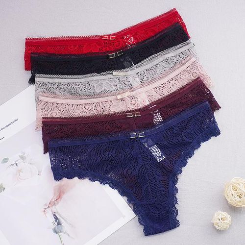 Shop Generic 3 Pcs/lot Lace Thongs For Women Female Underwear Set