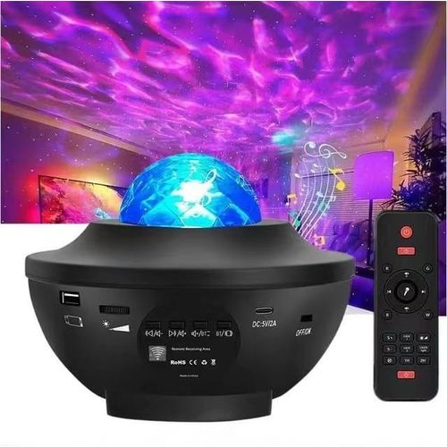 Generic Starry Projector Light LED Galaxy Projector with Bluetooth Speaker with Remote Control for Party - Black - image 5