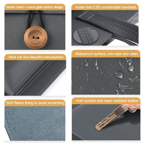 Generic 13-14 inch Universal Elastic Thread Button Portable Laptop Inner Bag(Dark Grey) - image 7