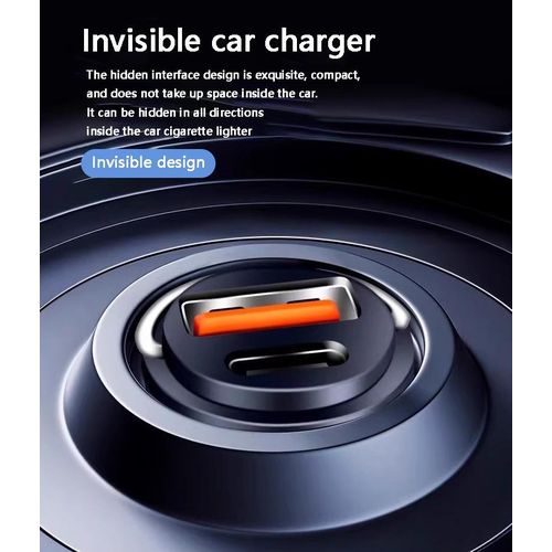 product_image_name-Generic-Invisible car charger fast charging USB (100W) +Type-c(22.5W)-3