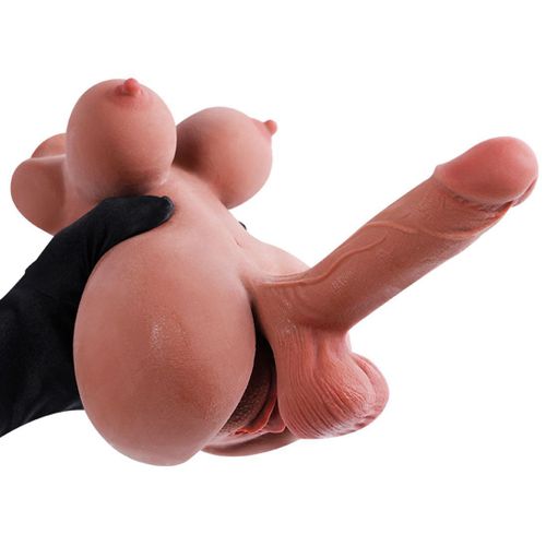 product_image_name-RUNSONE-2kgs She-male Sex Doll Realistic Dildo Torso with Tight Vagina Anal Tunnel Flexible Big Penis Women Vagina Clitoris Men Masturbator Unisex Sex Toys for Adult Female Couple Les-bian G-ay-7