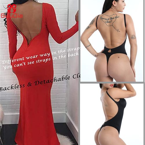Invisible Backless Body Shaper Bra for Women U Plunge Seamless Thong  Bodysuit US