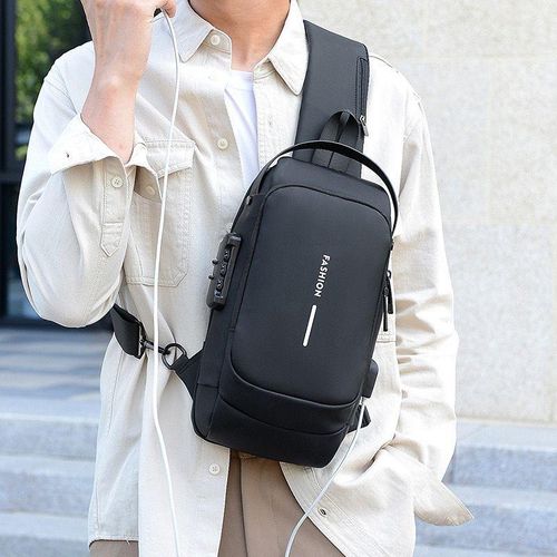 product_image_name-Generic-Men's Fashion Crossbody Bag - Black-2