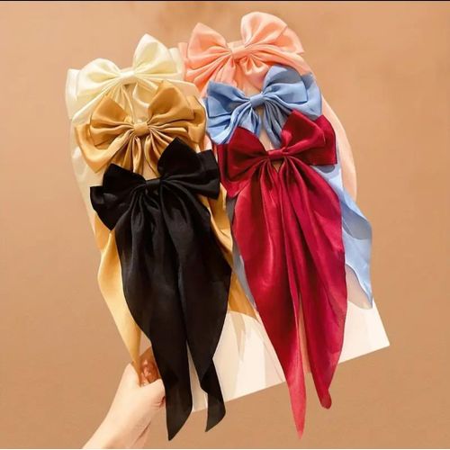 Generic 6pieces Satin Bow Hair Clip - Set (Multicolors) - image 2
