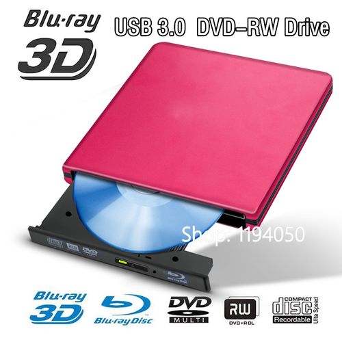 Ultra Slim 4K Blu-Ray Burner Blu-ray Writer External DVD Drive CD/DVD  ROM/RW Drive USB3.0 DVD Reader 3D Blu-Ray Reader CD/DVD Burner for  Desktop/Notebook 