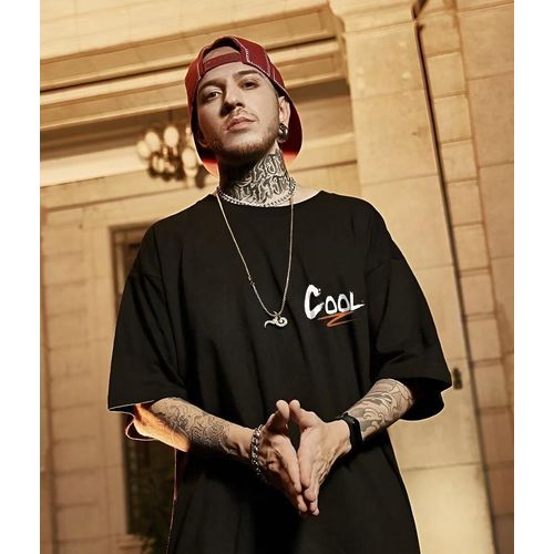 product_image_name-ZARSYN-Oversized Streetwear T-Shirt - Urban Hip Hop Print - Black Loose Fit Short Sleeve-5