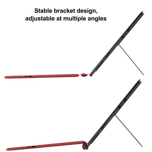 product_image_name-Generic-For Microsoft Surface Pro 10 / Pro 9 Wireless Bluetooth Keyboard Leather Case(Wine Red)-4