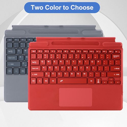 product_image_name-Generic-For Microsoft Surface Pro 10 / Pro 9 Wireless Bluetooth Keyboard Leather Case(Wine Red)-6