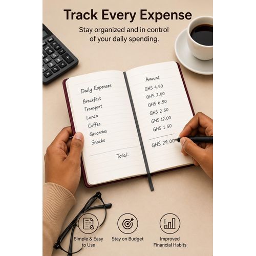 Tracker Daily Expense Wine  Notebook with Pen - image 2