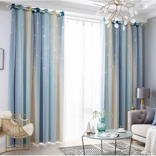 product_image_name-Generic-High Blackout Curtain in Velcro Fabric, Hollow, Nordic Style 100*210CM-6