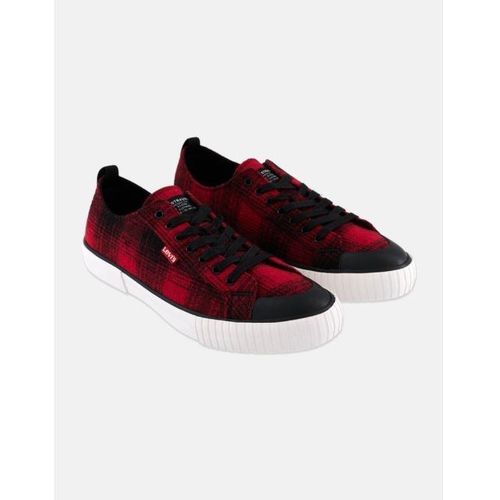 product_image_name-Levi's-Men Medium Anikin Neo Plaid Lace Up Casual Shoes, Black-3