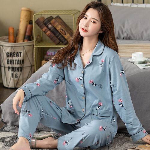 Shop Generic Brand Women Pajamas Sets Animal Print Large Size Lady