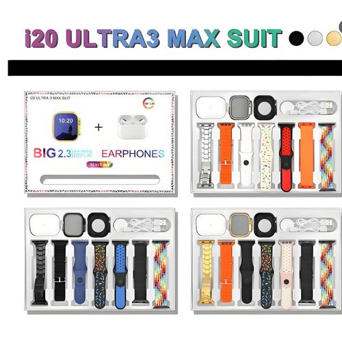 Smartek 7 In 1 Unisex Digital Smartwatch Combo-Multi. - image 3
