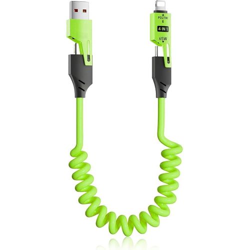 Generic 4 in 1 Super Fast Charging Cable - Green/ Black - image 2