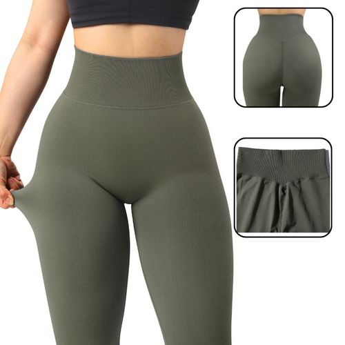 Seamless Knitted High Waist Tummy Control Leggings Women Sports