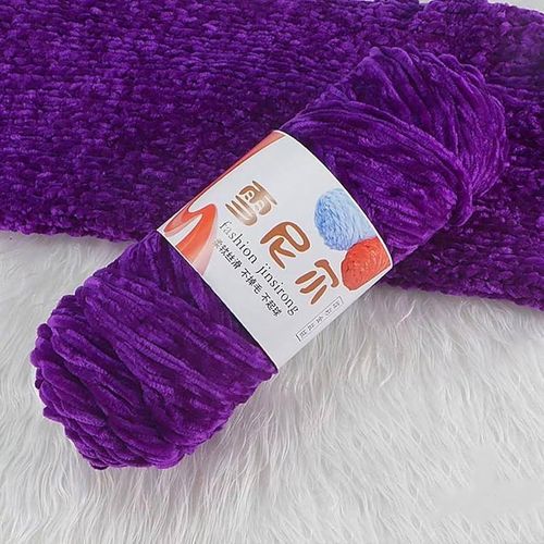 Generic Premium Velvet Yarn Bundle (4-Piece Pack)- Royal Purple