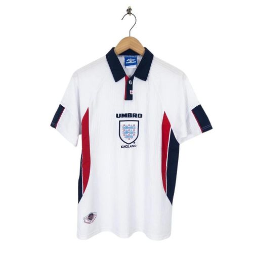 product_image_name-Generic-Vintage England Retro Home Football Jerseys 1998 Edition- White/Blue/Red-1