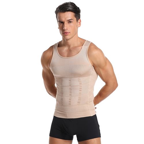 Shop Generic Flat Stomach Shaping Men Slimming Body Shaper Waist Trainer  Vest Tummy Posture Shirt Back Correction Abdomen Tank Top Shaperwear Online