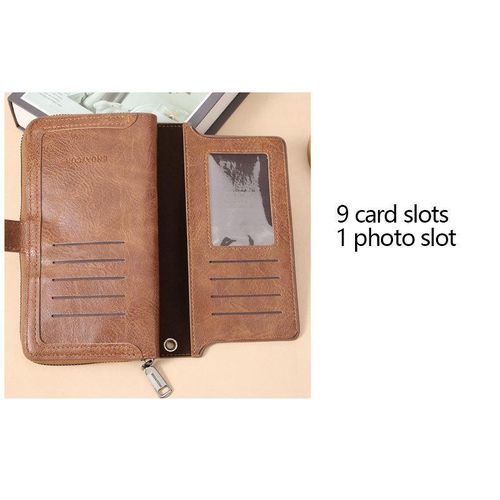 product_image_name-Fashion-Large Wallet Clutch Long Leather Phone Purse Business Hand Clutch Bag Card Holder Travel Wallet for Men Women Father Husband-6