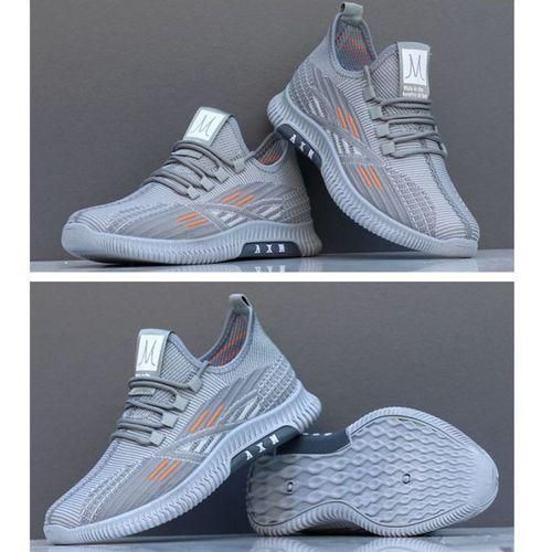 product_image_name-Fashion-BEKIA Men's Casual Sneakers Anti Slip Breathable Sneakers Lace Up Trendy Sports Shoes - Grey - Grey - EU 41-3