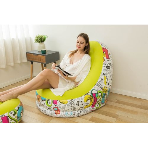 Generic Inflatable Sofa With Ottoman and Free pump - image 4