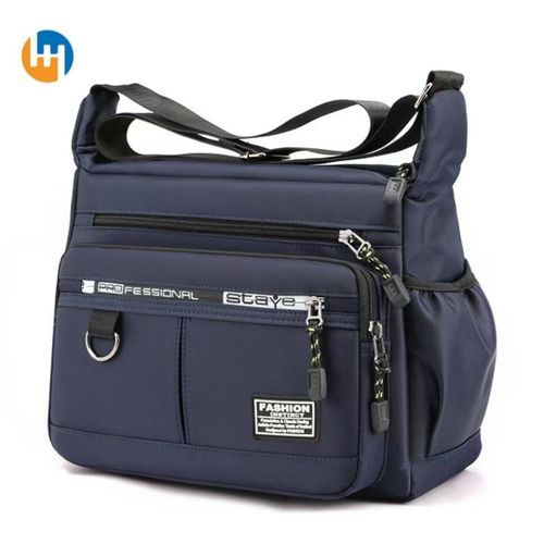 product_image_name-Generic-HUAHUA Fashionable new men's large-capacity travel bag casual bag waterproof cross-body bag multifunctional anti-theft mailman bag - Blue-1
