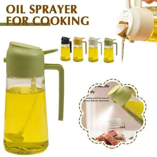 product_image_name-Generic-Durable 600ML Oil Spray Bottle - Leak-Proof Kitchen Tool with Ergonomic Design, Non-Toxic Household Gift-GREEN-2
