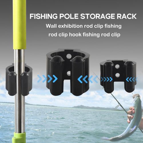 Shop 915 Generation 20 Pieces Regular Fishing Rod Storage Clips Fishing  Pole Holder Clip Storage Rack 2 Style & 10Pcs Each Style - Big for Hold  Handle Small for Hold Your Pole Online