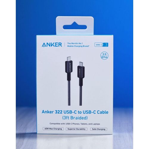 Anker 322 USB-C to USB-C Cable, 60W Output