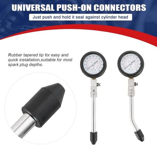 Generic 8 Piece Compression T ester Kit Petrol Gas Engine Cylinder Pressure G auge - image 5
