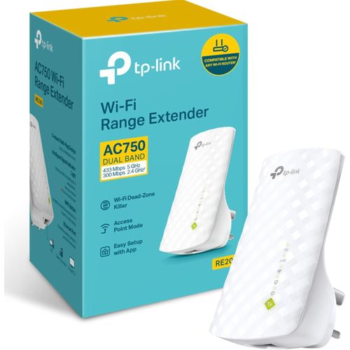 product_image_name-TP-Link-RE200 AC750 WiFi Range Extender Dual Band 750Mbps with 802.11b/g/n - White-1