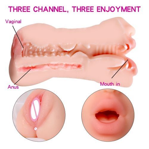Generic 3 In 1 Masturbator Cup With 3 Channels: Buccal, Vaginal And Anal Rubber Bubbles - image 6
