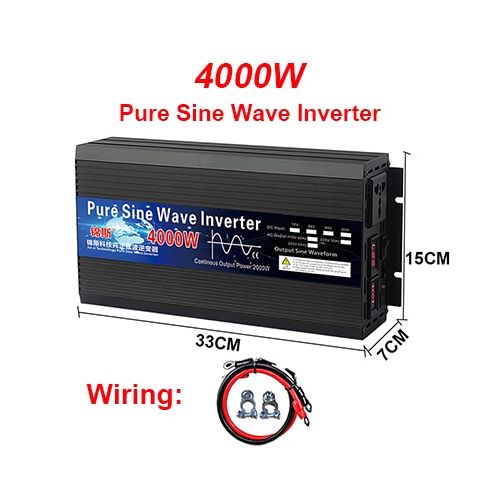 Pure Sine Wave Inverter 2000W 3000W 4000W Power DC 12V 24V 48v To
