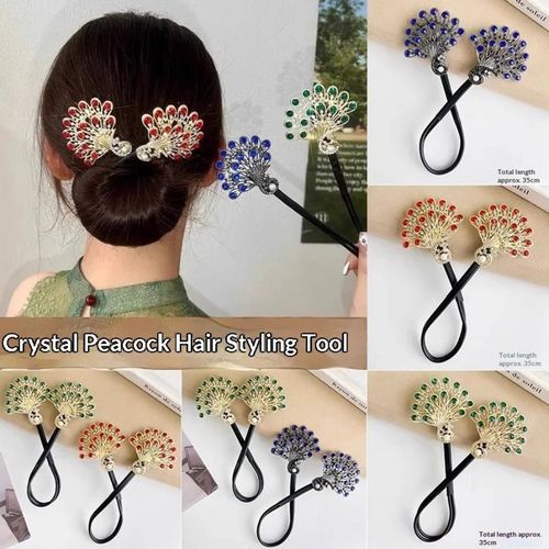 Hair Accessory Elegant Crystal Peacock Hair Ornament Wedding - image 2