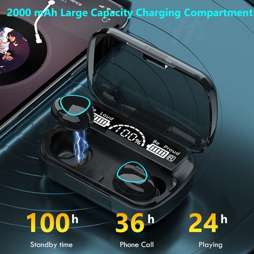 Ace Elec M10 Wireless  Bluetooth 5.1 Earphones Dual LED Display - image 4