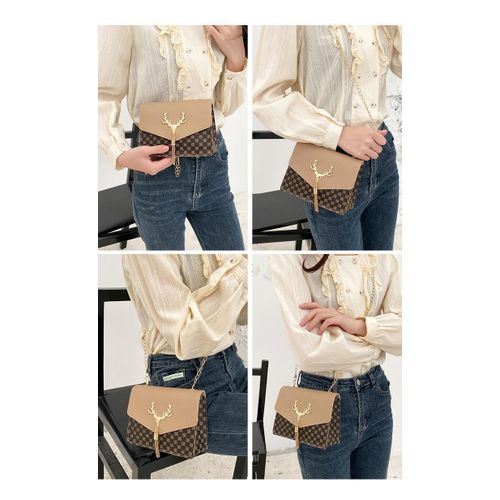 Fashion Women's Chain Clutch Bag, Elegant Evening Handbag with Decorative Pattern - image 3
