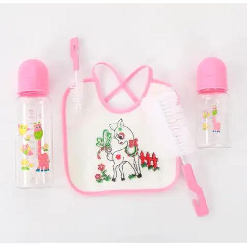 product_image_name-AD-Baby Feeding Bottle Set With Accessories - Pink-1