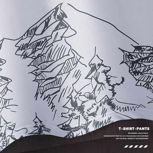 product_image_name-Fashion-Sports Short Sleeve T-Shirt & Shorts Set - 2 Piece - White - White - XXL-2