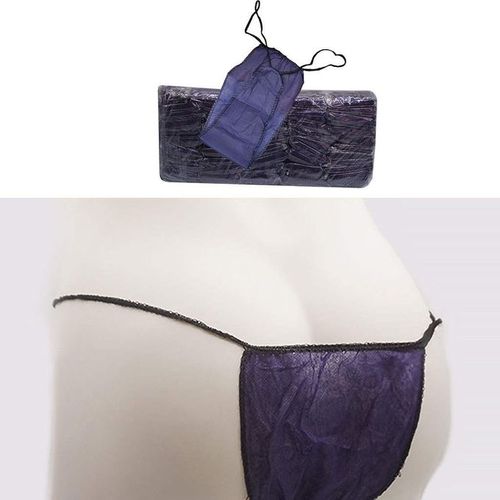 Shop Generic 100x Disposable Thong Panties Soft Portable Underwear For Dark  Blue Online