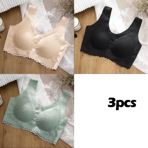 Shop Generic 3PCS/lot Latex Plus size Latex Bra Seamless Bras For Women  Underwear BH -11 Online