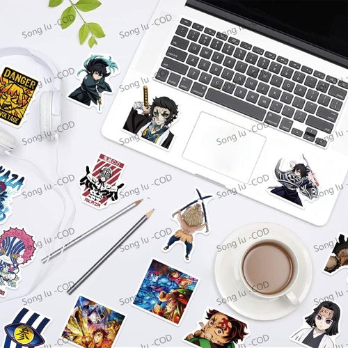 product_image_name-Fashion- 50 pieces Demon Slayer Infinity Castle Arc Benevolence Japanese Anime stickers+1pcs Mobile phone type c interface protective case ,suitable for laptops, computers, water cups-2