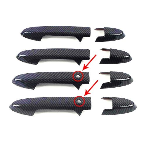 Shop Generic 8Pcs Carbon Fiber / Chrome Exterior Car Door Handle