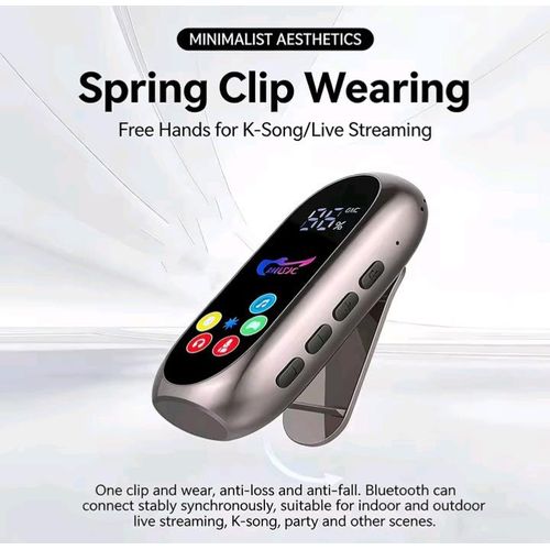 Generic AOZHENKAI AZK-L5 CLIP ON wireless Headphones-Black/Silver - image 2