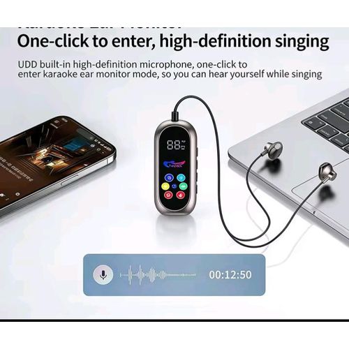 Generic AOZHENKAI AZK-L5 CLIP ON wireless Headphones-Black/Silver - image 3